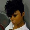 Rihanna Black Curled Mohawk Hairstyles (Photo 7 of 25)
