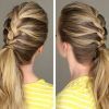 French Pull Back Braids Into Ponytail (Photo 10 of 15)