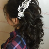 Pulled Back Half Updo Bridal Hairstyles With Comb (Photo 3 of 25)