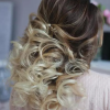 Half Up Blonde Ombre Curls Bridal Hairstyles (Photo 3 of 25)