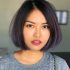 25 Collection of Purple-tinted Off-centered Bob Hairstyles