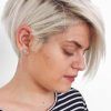 Side Parted White Blonde Pixie Bob Haircuts (Photo 2 of 25)