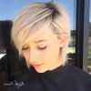 Side Parted White Blonde Pixie Bob Haircuts (Photo 14 of 25)