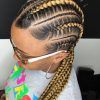 Thick Plaits And Narrow Cornrows Hairstyles (Photo 7 of 25)