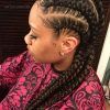 Thick Plaits And Narrow Cornrows Hairstyles (Photo 9 of 25)