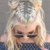 Topknot Hairstyles With Mini Braid (Photo 24 of 25)