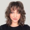 Tousled Shoulder Length Layered Hair With Bangs (Photo 9 of 18)