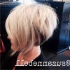 Frizzy Razored White Blonde Bob Haircuts (Photo 21 of 25)