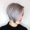 Side-Parted Silver Pixie-Bob Haircuts (Photo 3 of 15)