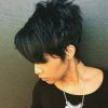 Black Choppy Pixie Hairstyles With Red Bangs (Photo 17 of 25)