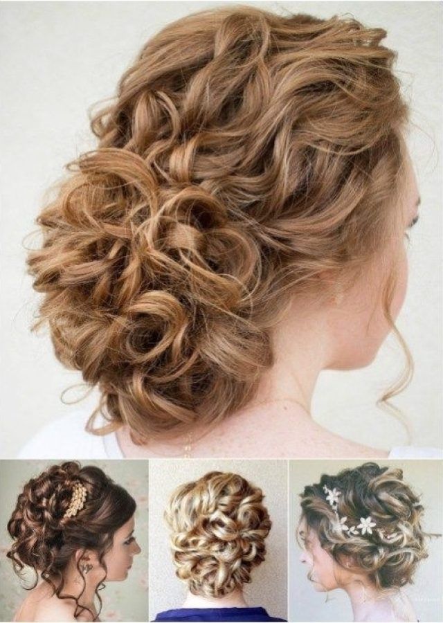 15 Collection of Curly Updos for Medium Hair