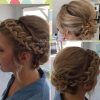 Braided Updo Hairstyle With Curls For Short Hair (Photo 2 of 15)