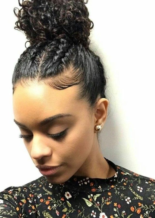 15 Best Mixed Braid Updo for Black Hair