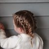 Two French Braid Hairstyles With Flower (Photo 10 of 15)