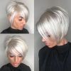 Sleek Metallic-White Pixie Bob Haircuts (Photo 8 of 25)