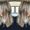 Two-Tier Caramel Blonde Lob Hairstyles (Photo 17 of 25)