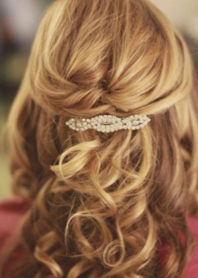 The Best Half Up Half Down Wedding Hairstyles for Medium Length Hair with Fringe