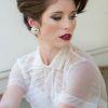 Retro Wedding Hair Updos With Small Bouffant (Photo 2 of 25)
