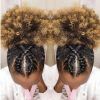 Crossed Twists And Afro Puff Pony (Photo 1 of 15)