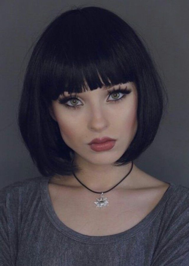 2024 Latest Short Black Bob Hairstyles with Bangs