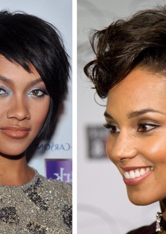 25 Best Ideas Black Short Hairstyles for Long Faces