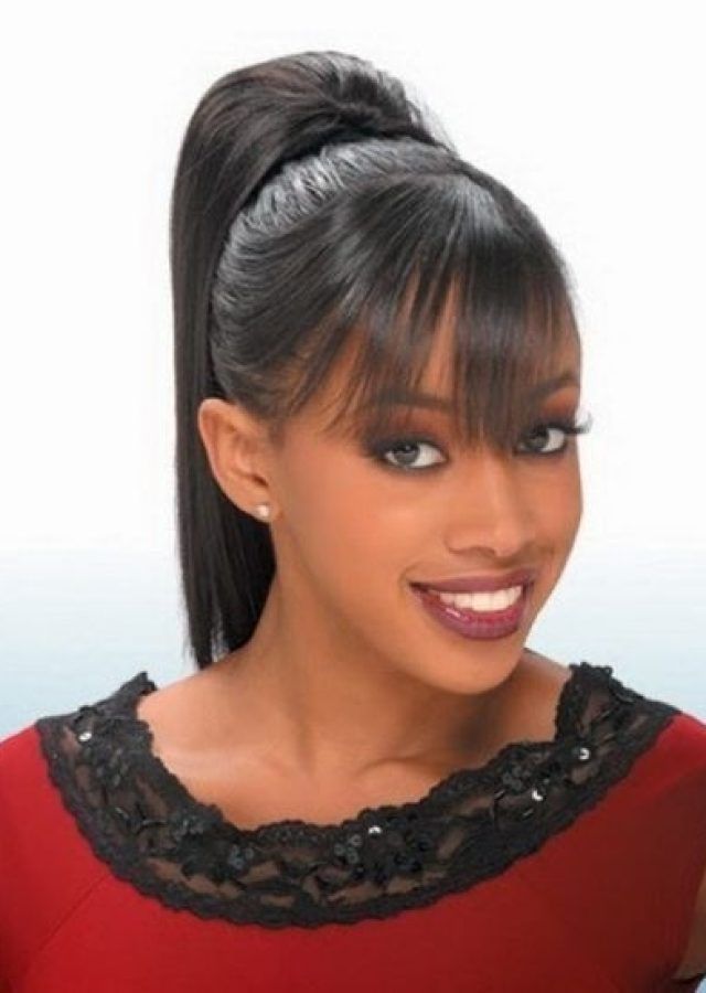 The 25 Best Collection of High Black Pony Hairstyles for Relaxed Hair