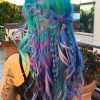 Extra-Long Blue Rainbow Braids Hairstyles (Photo 1 of 15)