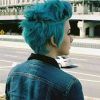Blue Punky Pixie Hairstyles With Undercut (Photo 1 of 25)