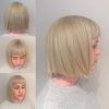 Blonde Blunt Haircuts Bob With Bangs (Photo 10 of 25)