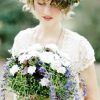 Flower Tiara With Short Wavy Hair For Brides (Photo 10 of 25)