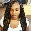Black Twists Micro Braids With Golden Highlights (Photo 1 of 25)
