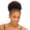 Crossed Twists And Afro Puff Pony (Photo 3 of 15)