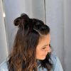 Half-Up Hairstyles With Top Knots (Photo 25 of 25)