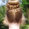 Upside Down Braids With Double Buns (Photo 12 of 15)