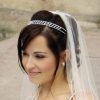 Side Curls Bridal Hairstyles With Tiara And Lace Veil (Photo 24 of 25)