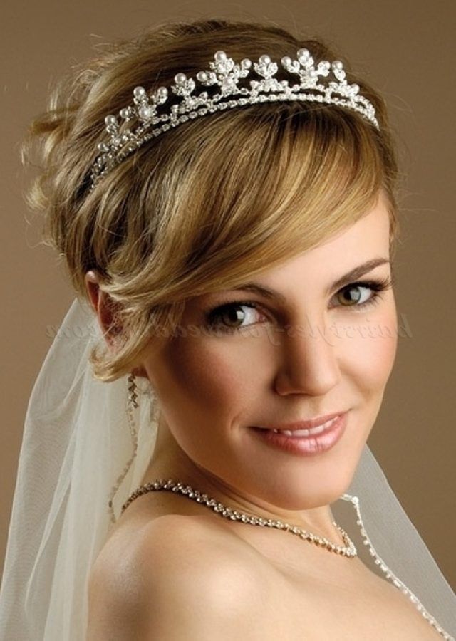 15 Collection of Wedding Hairstyles for Short Hair with Tiara