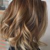 Two-Tier Caramel Blonde Lob Hairstyles (Photo 7 of 25)