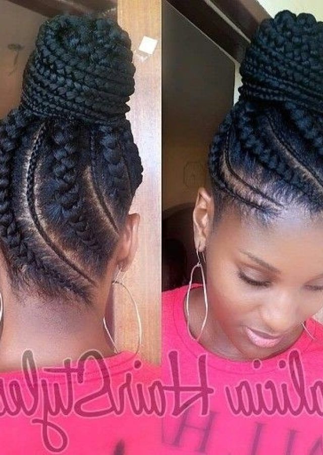 Top 15 of Updo Cornrow Hairstyles