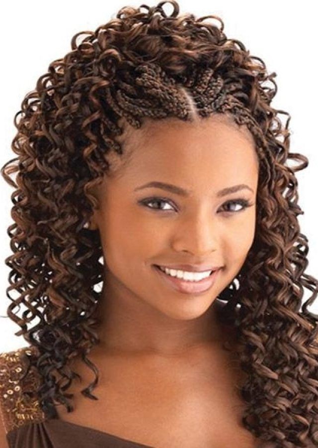 2024 Latest Braided Hairstyles with Curly Weave