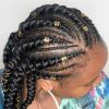 Thick Plaits And Narrow Cornrows Hairstyles (Photo 13 of 25)