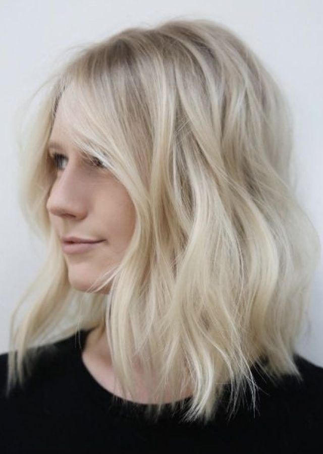 25 Ideas of Creamy Blonde Waves with Bangs