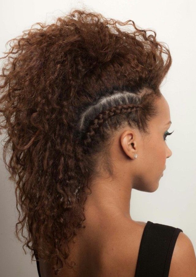 25 Best Ideas Side Braided Curly Mohawk Hairstyles
