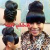 Black Hair Updo Hairstyles With Bangs (Photo 11 of 15)