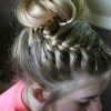Messy Bun With French Braids (Photo 12 of 15)