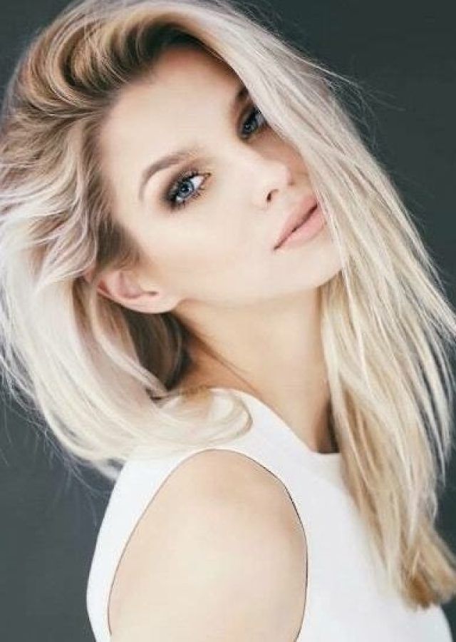 25 Collection of Platinum Blonde Hairstyles with Darkening at the Roots