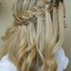 Diagonal Waterfall Braid In Half Up Bridal Hairstyles (Photo 1 of 25)