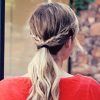Blonde Ponytails With Double Braid (Photo 9 of 25)