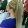 Blonde Ponytails With Double Braid (Photo 25 of 25)