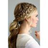 Blonde Ponytails With Double Braid (Photo 10 of 25)