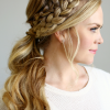 Blonde Pony With Double Braids (Photo 4 of 15)